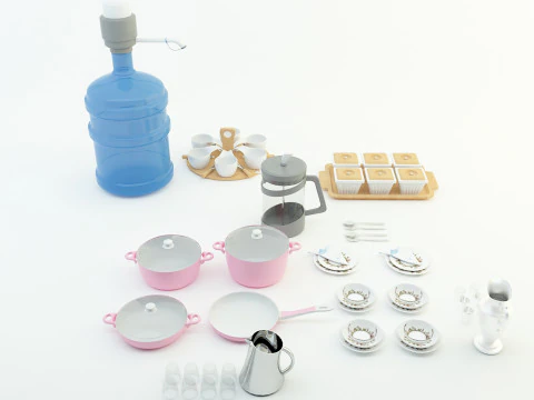 Kitchen products 3d 3D Model