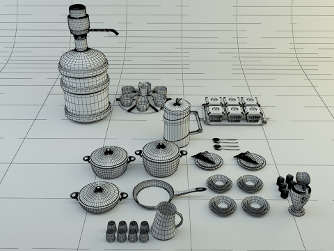 Kitchen products 3d 3D Модель