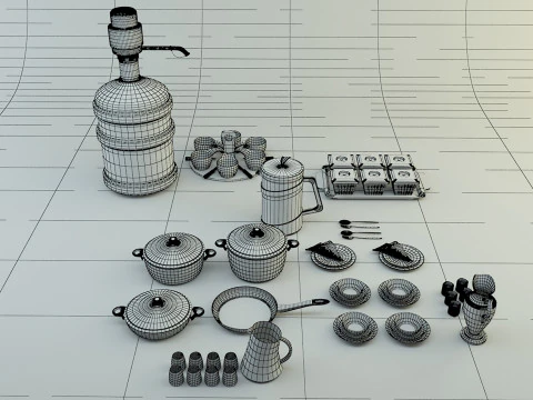 Kitchen products 3d 3D Model