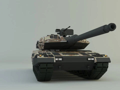 Leopard 2A6 military tank 3D Model
