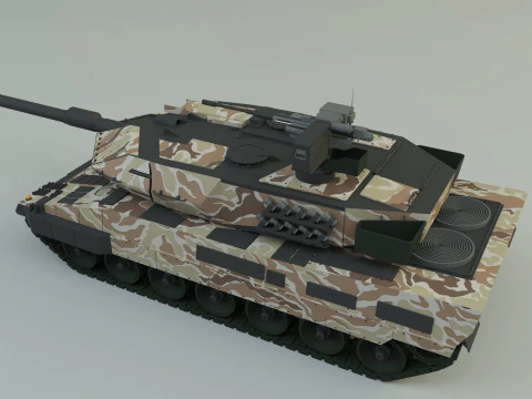 Leopard 2A6 military tank 3D Model