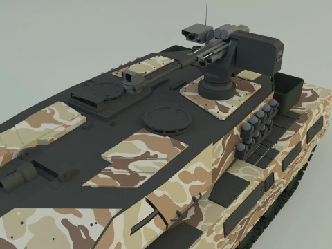 Leopard 2A6 military tank 3D Model