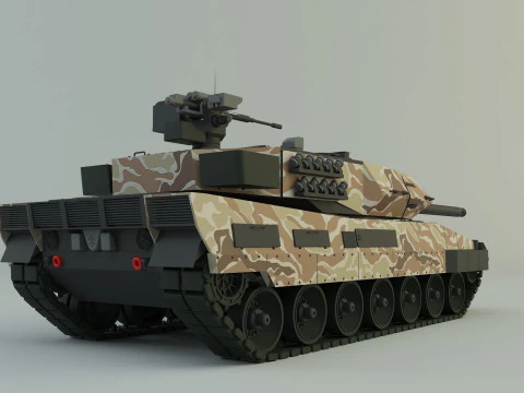 Leopard 2A6 military tank 3D Model