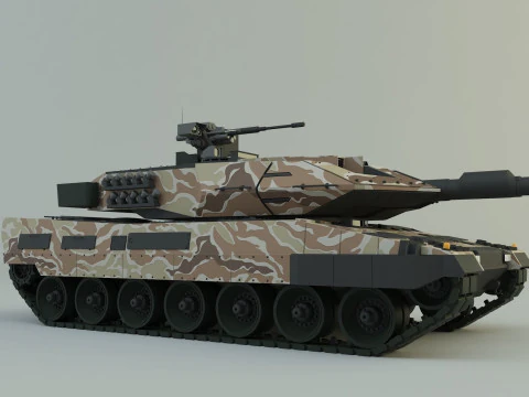 Leopard 2A6 military tank 3D Model
