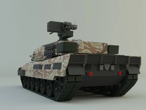 Leopard 2A6 military tank 3D Model