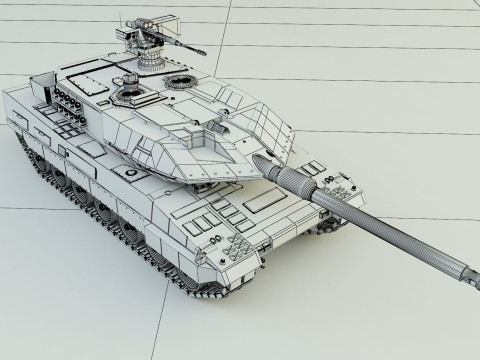 Leopard 2A6 military tank 3Dモデル
