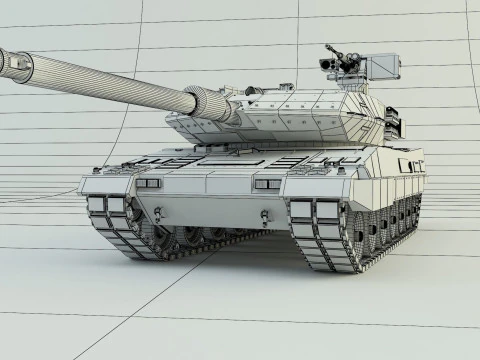 Leopard 2A6 military tank 3D Model