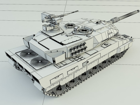 Leopard 2A6 military tank 3Dモデル