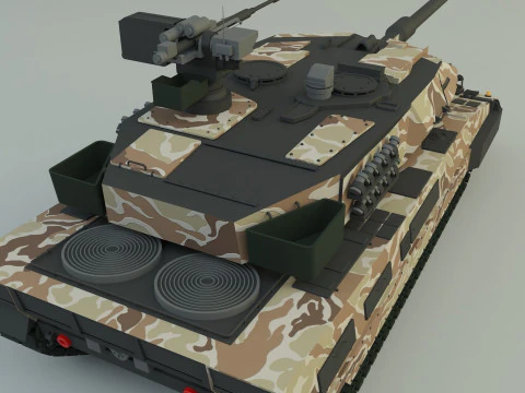 Leopard 2A6 military tank 3D Model