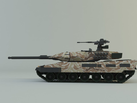 Leopard 2A6 military tank 3Dモデル