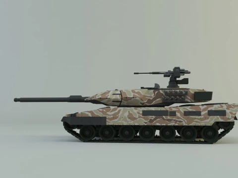 Leopard 2A6 military tank 3D Model