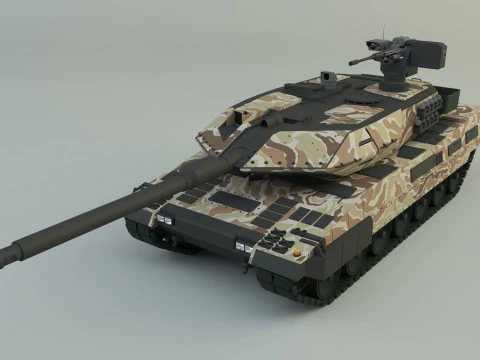 Leopard 2A6 military tank 3D Model