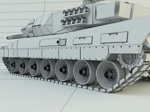 Leopard 2A6 military tank 3Dモデル