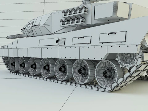Leopard 2A6 military tank 3D Model