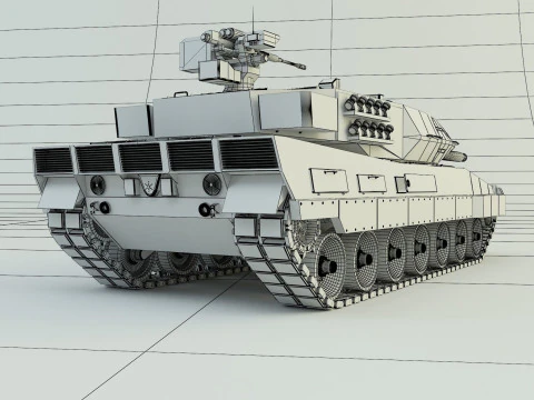 Leopard 2A6 military tank 3D Model