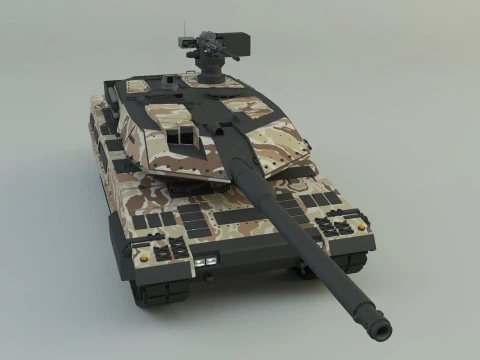 Leopard 2A6 military tank 3D Model