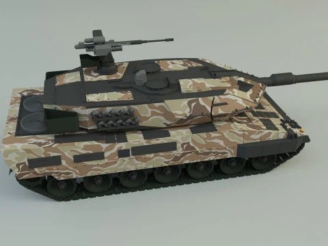 Leopard 2A6 military tank 3D Model