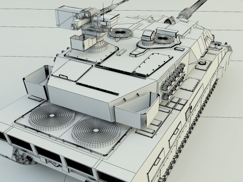 Leopard 2A6 military tank 3Dモデル