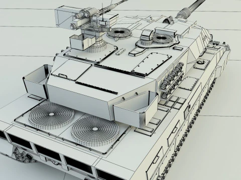Leopard 2A6 military tank 3D Model
