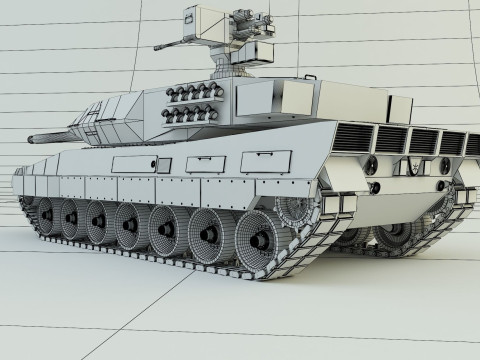 Leopard 2A6 military tank 3Dモデル