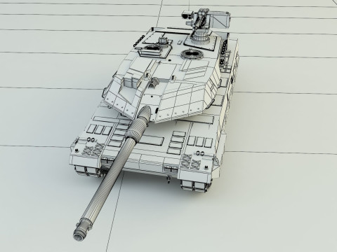 Leopard 2A6 military tank 3Dモデル
