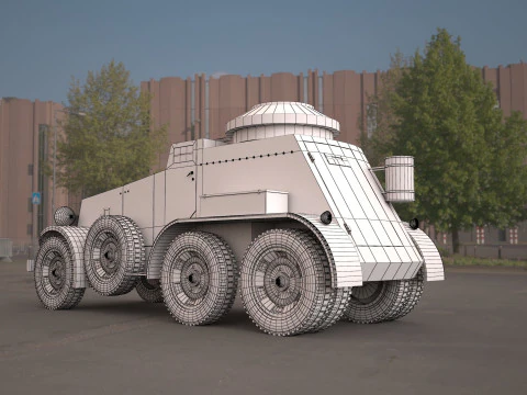 M1 Armored Car 3D Model