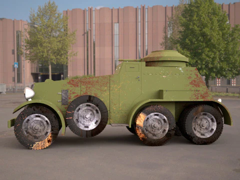 M1 Armored Car 3D Model
