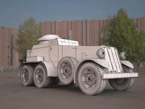 M1 Armored Car 3D Model
