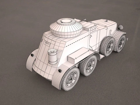 M1 Armored Car 3D Model
