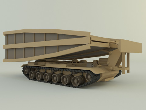 M60 AVLB Bridge Layer military vehicle 3D Model