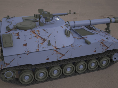 M109 howitzer 155mm tank Modello 3D
