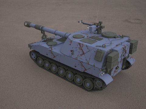 M109 howitzer 155mm tank Modello 3D