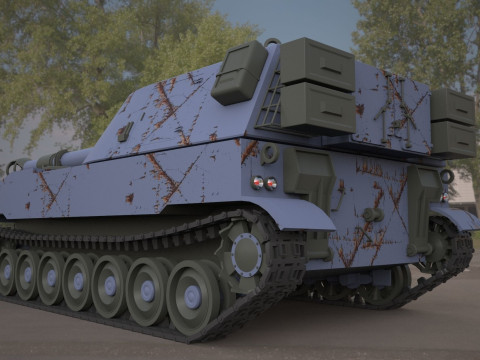 M109 howitzer 155mm tank Modello 3D