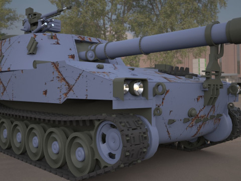 M109 howitzer 155mm tank Modello 3D