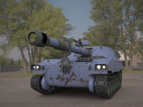 M109 howitzer 155mm tank Modello 3D