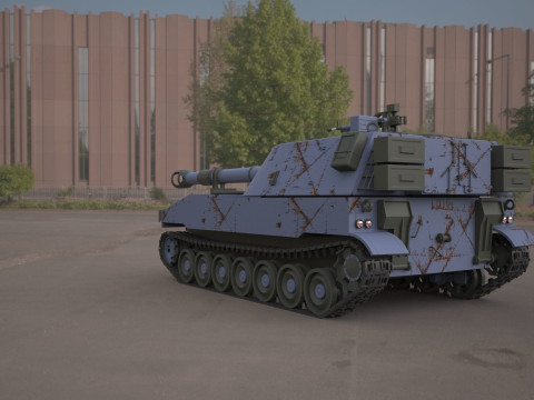M109 howitzer 155mm tank Modello 3D