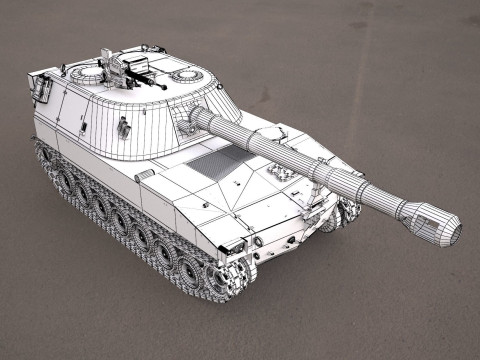 M109 howitzer 155mm tank Modello 3D