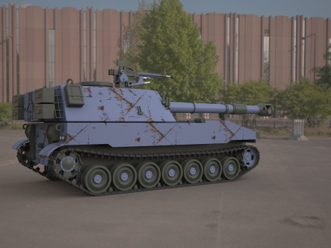 M109 howitzer 155mm tank Modello 3D