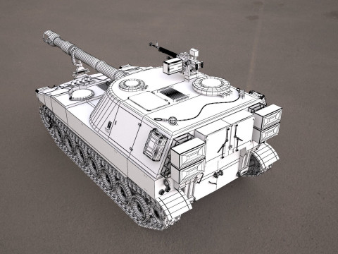 M109 howitzer 155mm tank Modello 3D