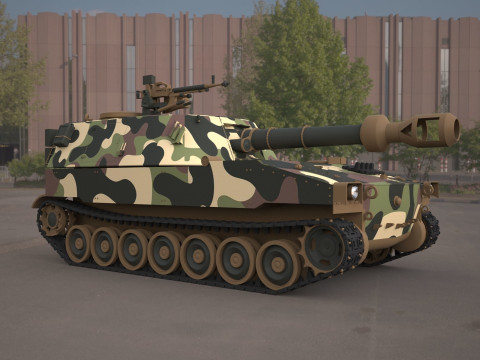 M109 howitzer tank Model 3D