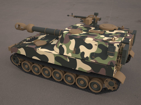 M109 howitzer tank 3D Model