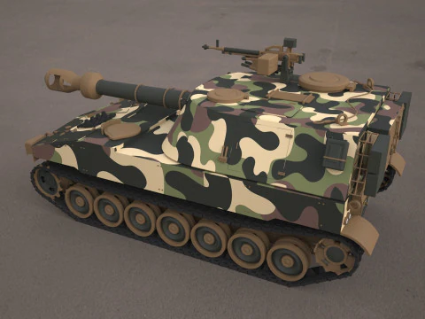 M109 howitzer tank 3D Model