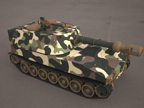 M109 howitzer tank 3D Model