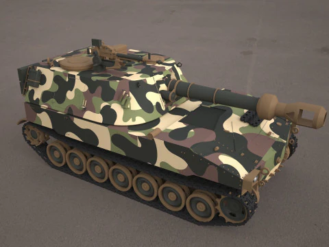 M109 howitzer tank 3D Model
