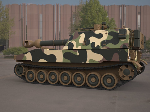M109 howitzer tank 3D Model