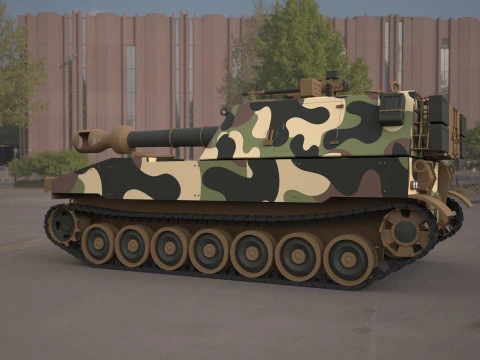 M109 howitzer tank 3D Model