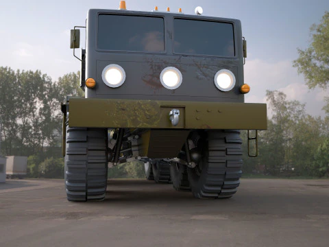 MA3-537 military tractor 3D Model