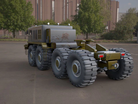 MA3-537 military tractor 3D Model