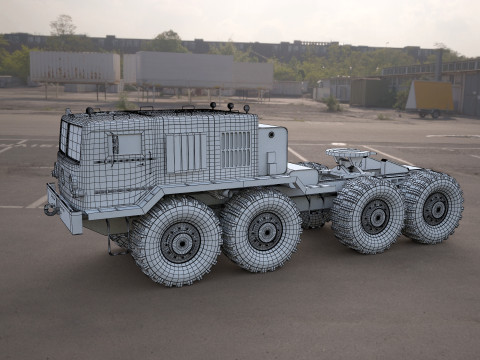 MA3-537 military tractor Model 3D