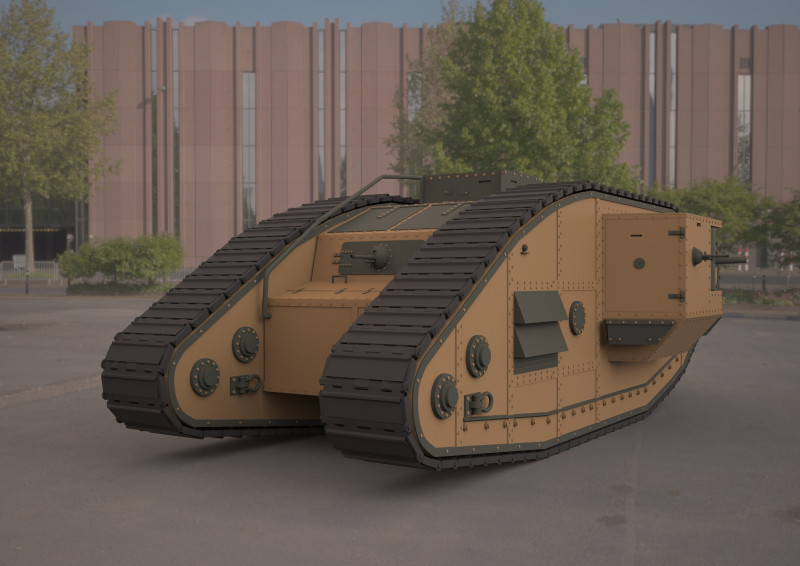 Mark V tank Modelo 3D .c4d .max .obj .3ds .fbx .stl .blend 